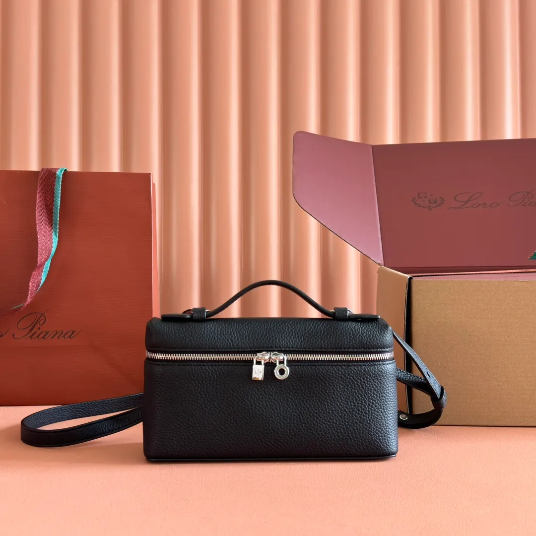 💋💋💋【Original leather configuration counter complete package】 𝐋𝐨𝐫𝐨 𝐏𝐢𝐚𝐧@ Extra pocket L19 series handbag/crossbody bag📦